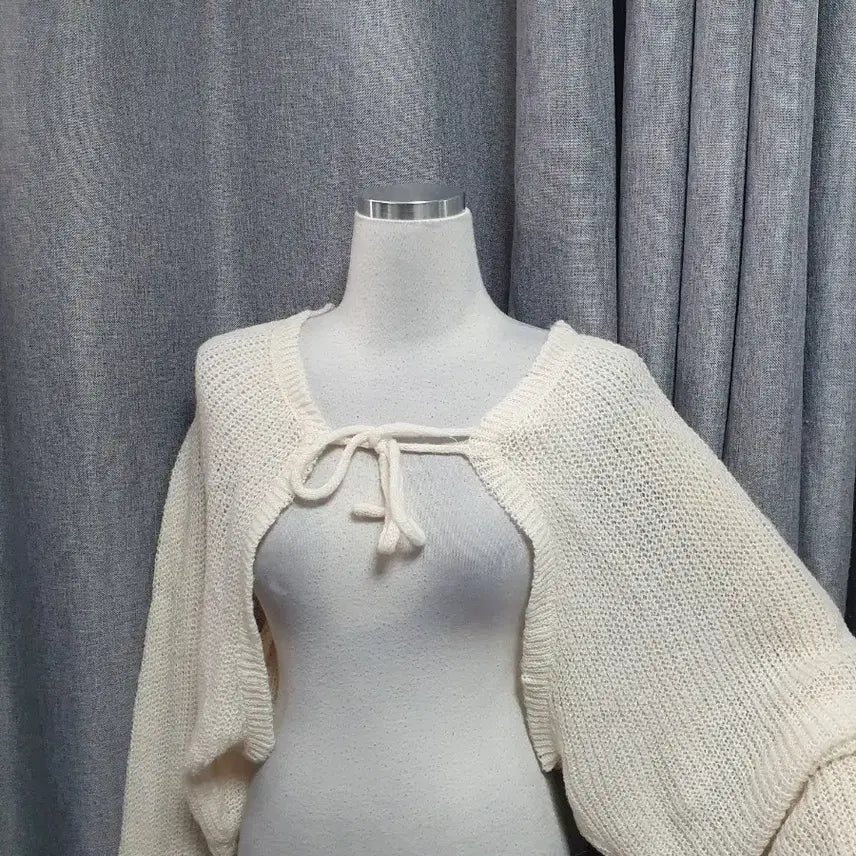 [BUNJANG] Bolero Ribbon Cardigan / 볼레로 리본끈 가디건