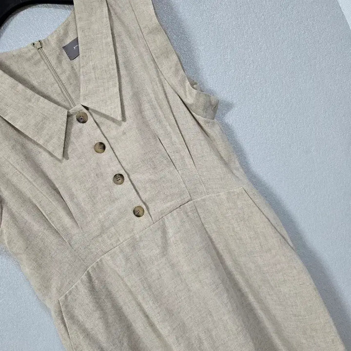 [BUNJANG] GN Linen Sleeveless Dress / GN 카라 린넨 민소매원피스 66
