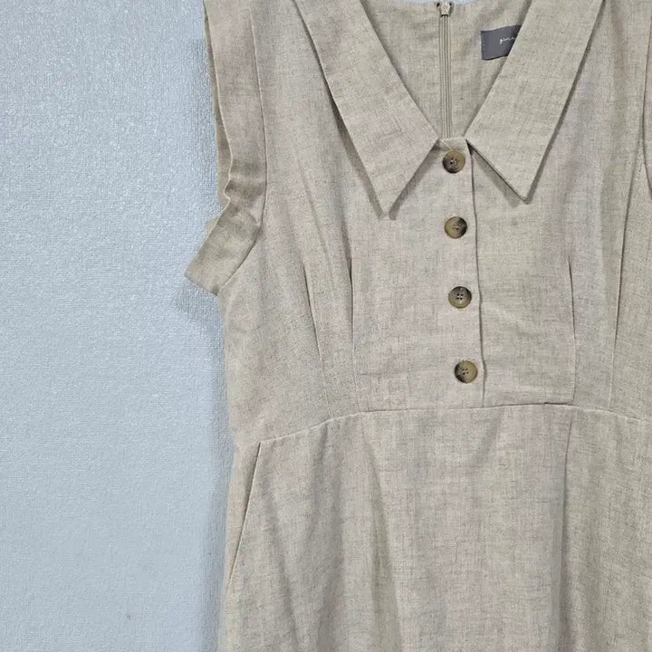 [BUNJANG] GN Linen Sleeveless Dress / GN 카라 린넨 민소매원피스 66