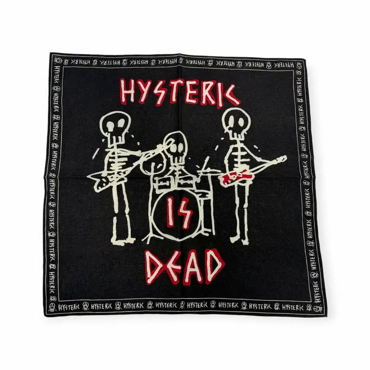 [BUNJANG] Hysteric Glamour Skull Bandana Scarf Handkerchief / 히스테릭글래머 해골 밴드 스카프 반다나 손수건