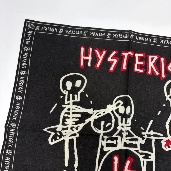 [BUNJANG] Hysteric Glamour Skull Bandana Scarf Handkerchief / 히스테릭글래머 해골 밴드 스카프 반다나 손수건
