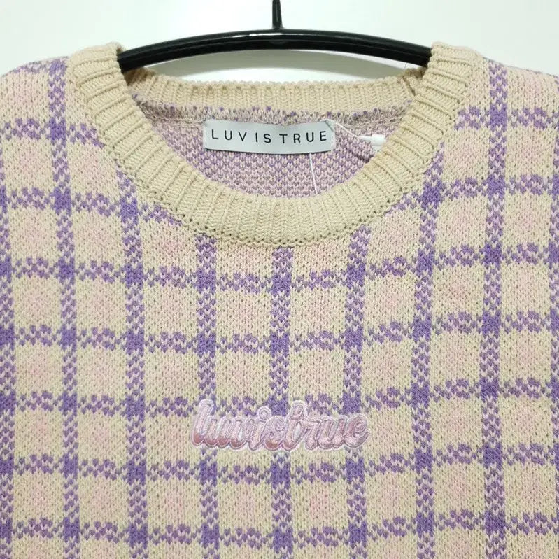 [BUNJANG] Love Is True Check Knit Vest Free Size / 러브이즈트루 체크 니트 조끼 F