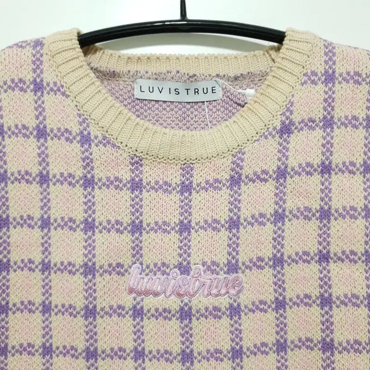[BUNJANG] Love Is True Check Knit Vest Free Size / 러브이즈트루 체크 니트 조끼 F