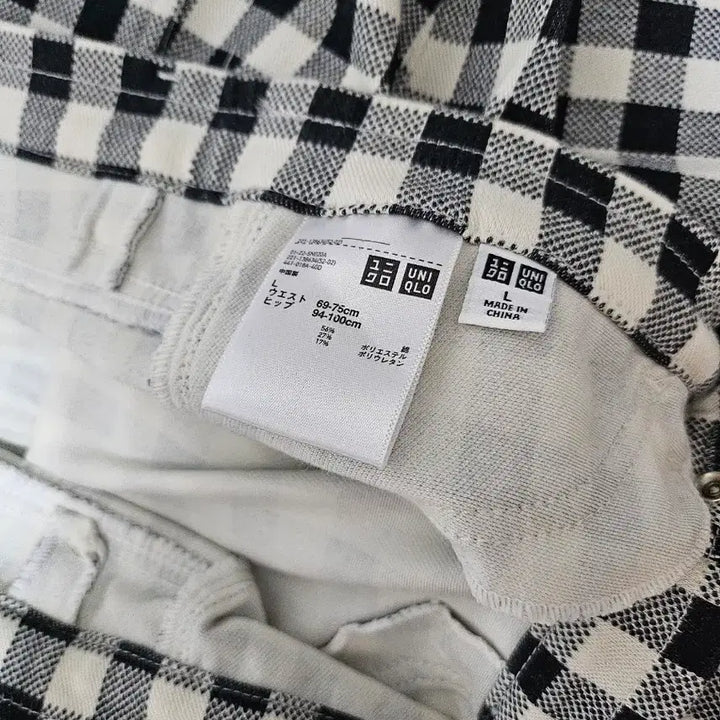 [BUNJANG] Black and White Check Trousers / 일본의 블랙 화이트 체크 바지