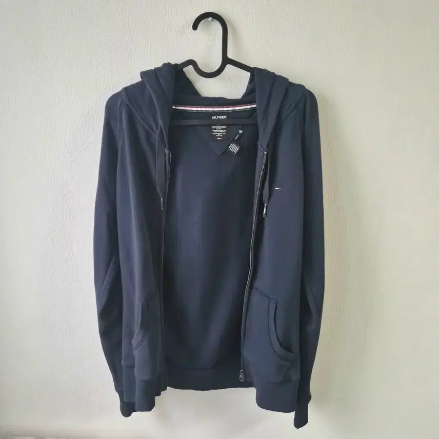 [BUNJANG] Tommy Hilfiger Navy Hoodie Zip-Up M / 타미힐피거 네이비 후드집업