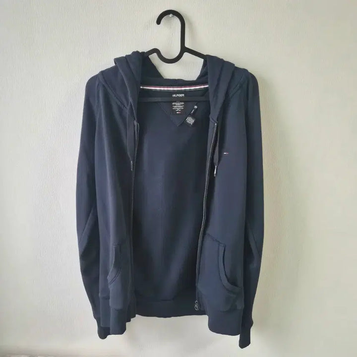 [BUNJANG] Tommy Hilfiger Navy Hoodie Zip-Up M / 타미힐피거 네이비 후드집업