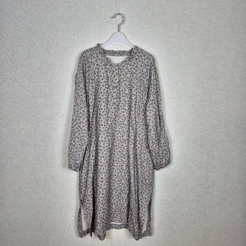 [BUNJANG] 100% Cotton Blue Leaf Pattern Dress / 