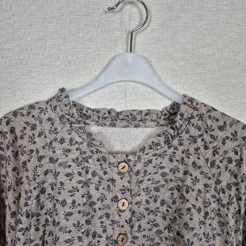 [BUNJANG] 100% Cotton Blue Leaf Pattern Dress / 