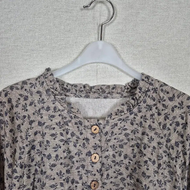 [BUNJANG] 100% Cotton Blue Leaf Pattern Dress / 