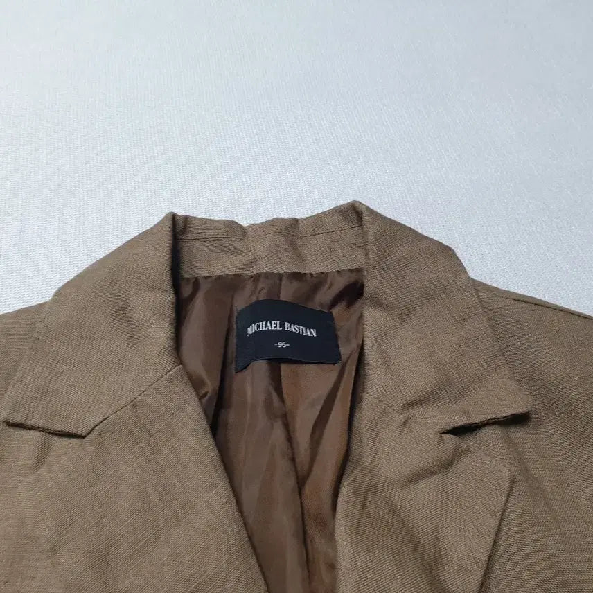 [BUNJANG] MICHEL BASTIEN Linen Short-Sleeve Jacket Brown Women&