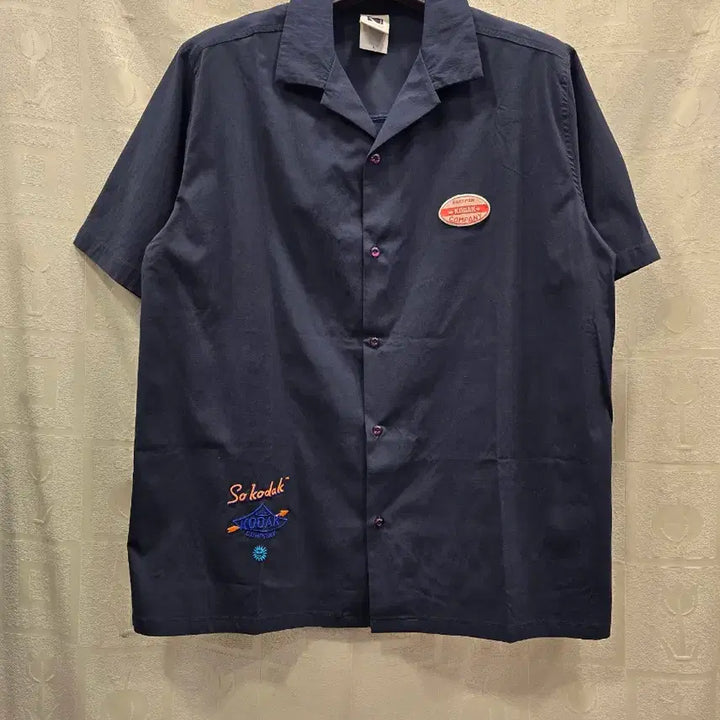 [BUNJANG] Kodak Navy Short-Sleeve Shirt &amp; Cargo Shorts Set / 코닥 반팔 셔츠 &amp; 카고 반바지  105~110