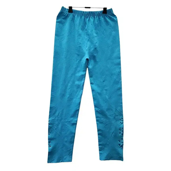 [BUNJANG] Vintage Punch Flower Sky Blue Leggings Pants / 빈티지 펀칭플라워 스카이블루 레깅스 팬츠
