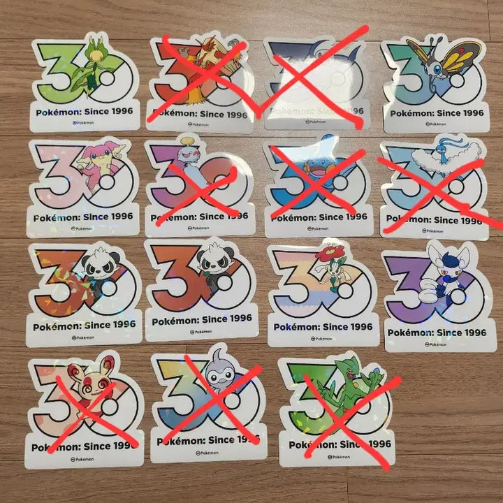 [BUNJANG] Pokemon 30th Anniversary Logo Hologram Stickers / 포켓몬 30주년 로고 스티커 성수 팝업 앱솔 물짱이 번치코 나무킹