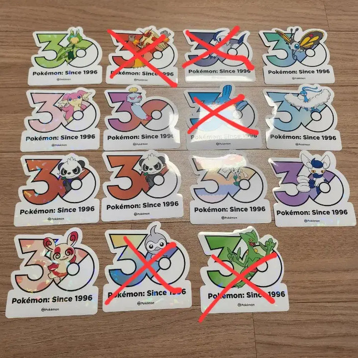[BUNJANG] Pokemon 30th Anniversary Logo Hologram Stickers / 포켓몬 30주년 로고 스티커 성수 팝업 앱솔 물짱이 번치코 나무킹
