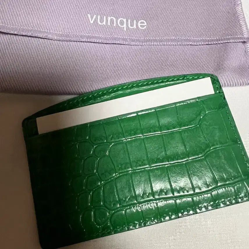 [BUNJANG] VUNQUE Leather Card Case Green / 분크 레더카드케이스_그린