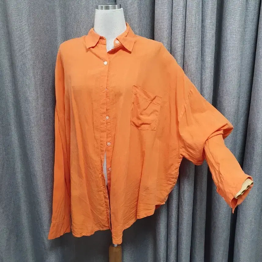 [BUNJANG] Vintage Orange Overshirt / 오버 오렌지 남방