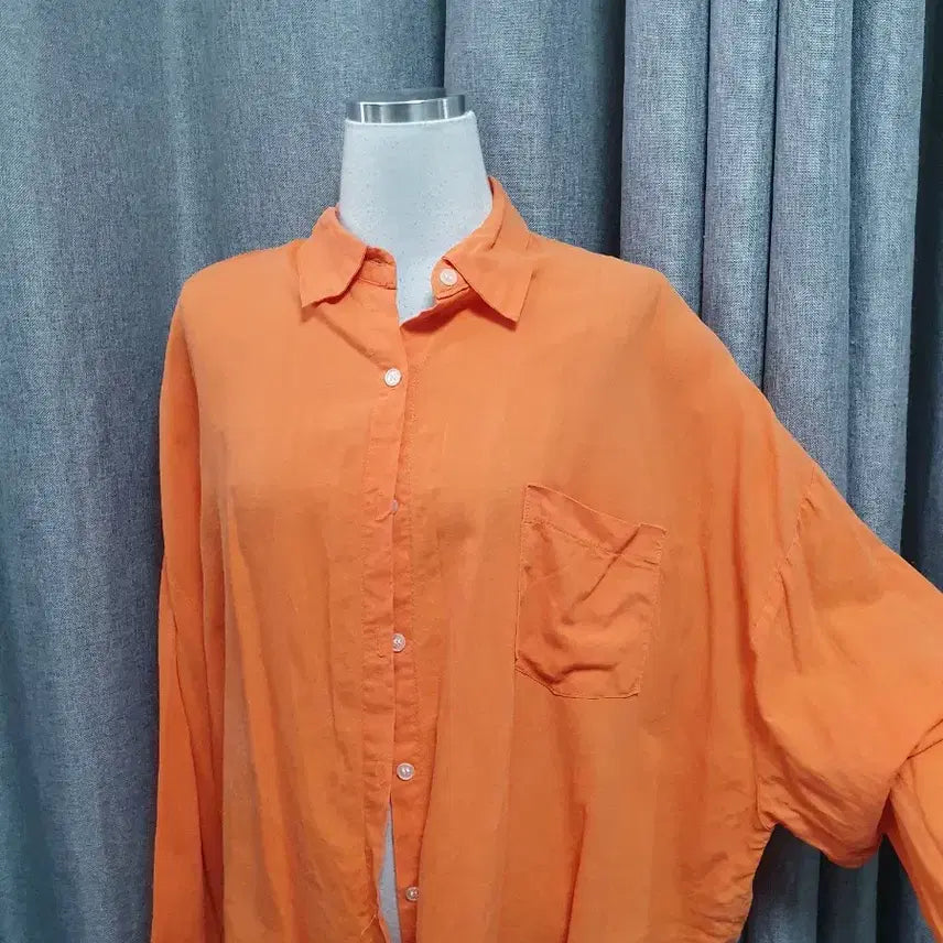 [BUNJANG] Vintage Orange Overshirt / 오버 오렌지 남방