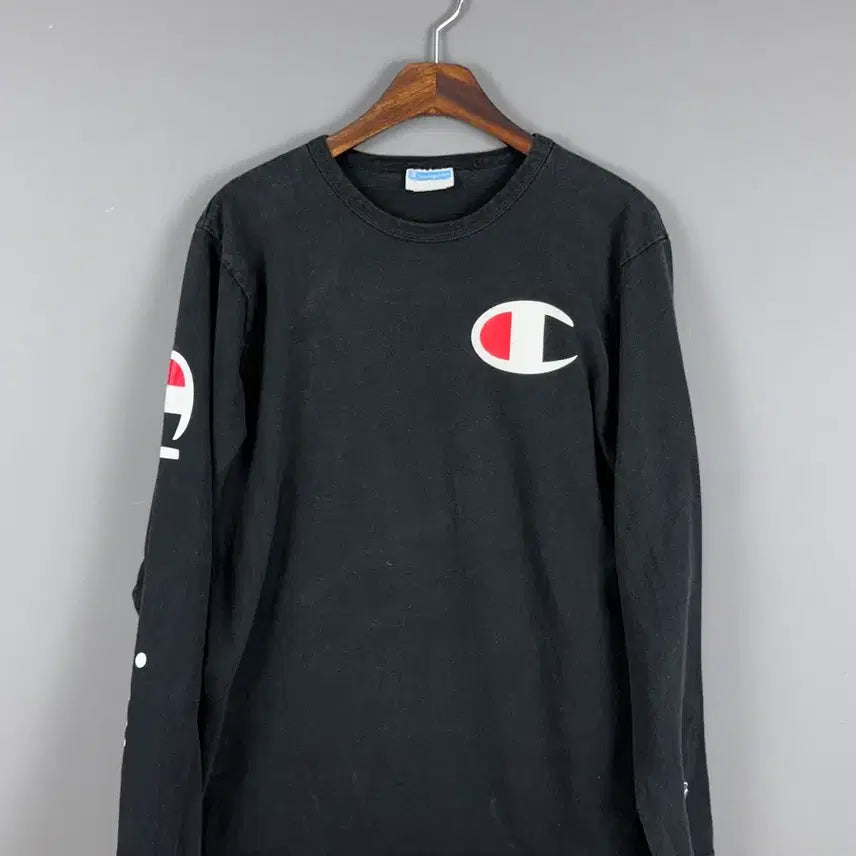 [BUNJANG] Champion Heritage Big Logo Long Sleeve T-Shirt / 챔피온 헤리티지 빅로고 긴팔 티셔츠 E50