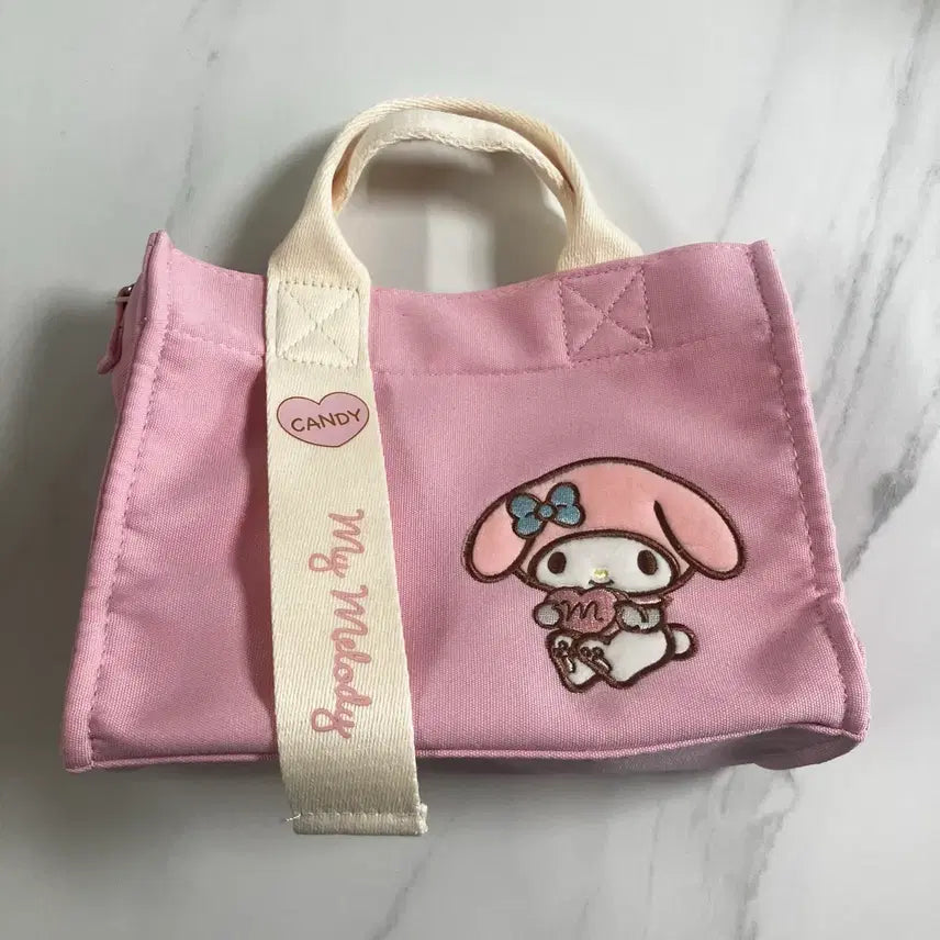 [BUNJANG] My Melody Canvas Mini Tote Bag Pink / 마이멜로디 캔버스 미니 토트백 핑크 (새상품)