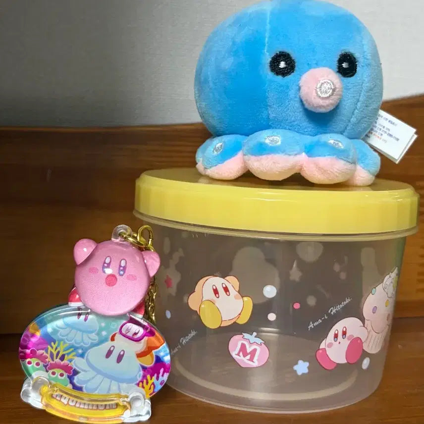 [BUNJANG] Kirby Aquarium Keychain Lunchbox Container Bundle Set / [일괄] 커비 아쿠아리움 키링 도시락통 보관통 문어 키링