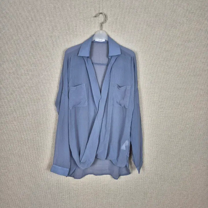[BUNJANG] Pastel Blue See-Through Loose Fit Blouse (New with Tags) / 