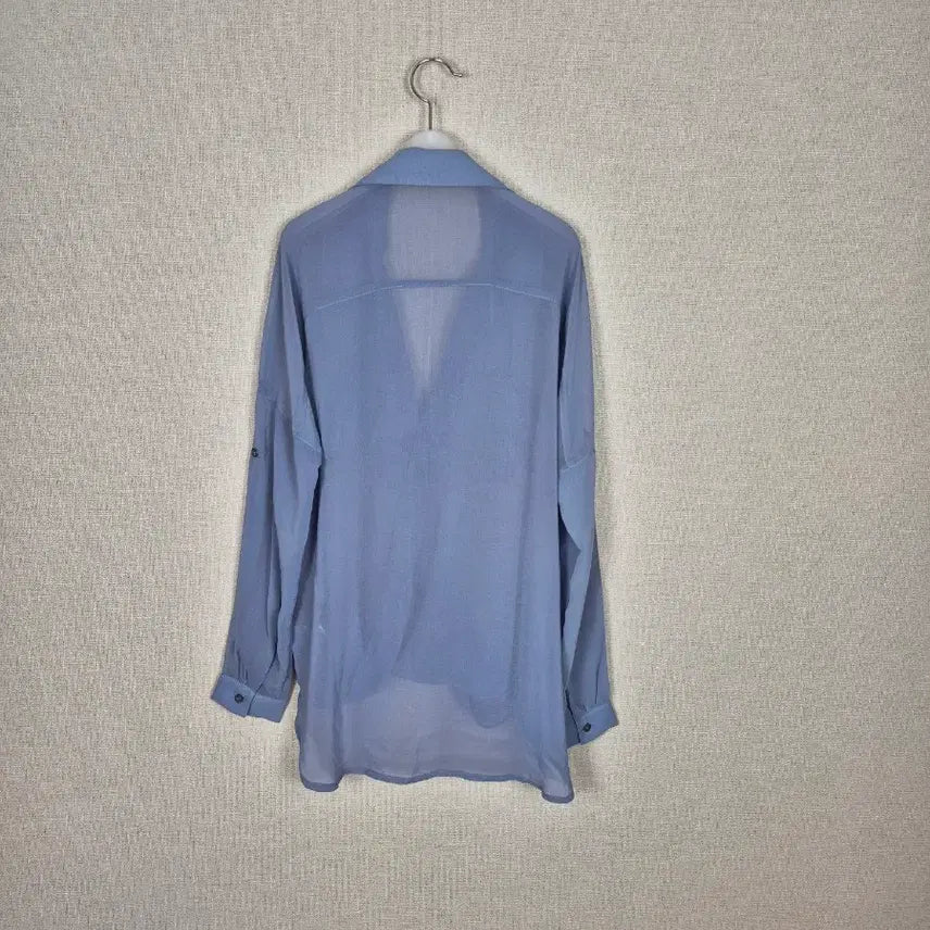 [BUNJANG] Pastel Blue See-Through Loose Fit Blouse (New with Tags) / 