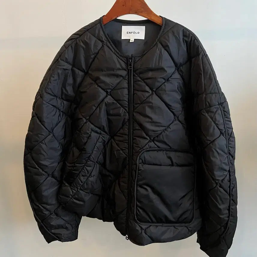 [BUNJANG] Enfold Diamond Quilting Jacket Black / 엔폴드 다이아몬드 퀄팅 자켓(정품)