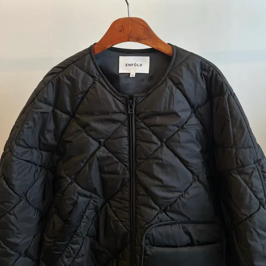 [BUNJANG] Enfold Diamond Quilting Jacket Black / 엔폴드 다이아몬드 퀄팅 자켓(정품)