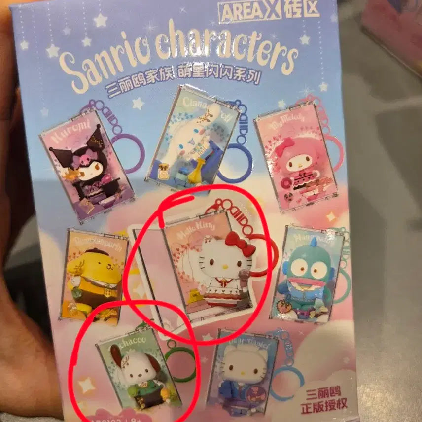 [BUNJANG] Sanrio AREA X Kitty &amp; Pochacco Bundle Keychains (Sealed) / 미개봉)산리오 AREA X 키티,포차코 일괄 키링
