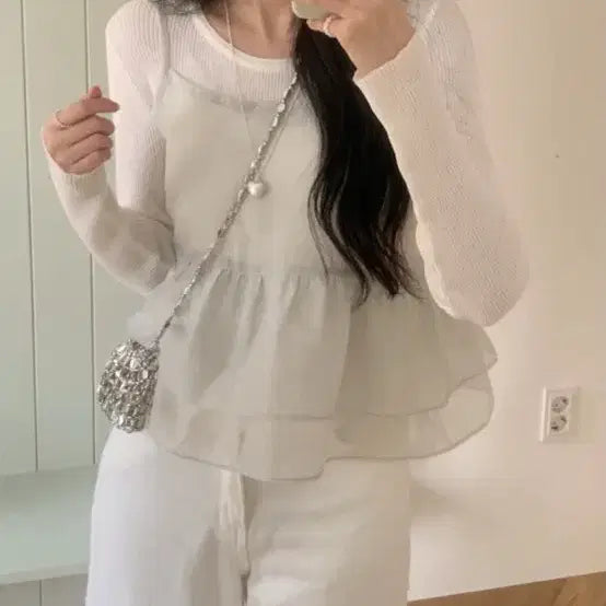 [BUNJANG] Aidin Able Knit and Blouse Set / 새상품) 에이딘에이블 코디세트