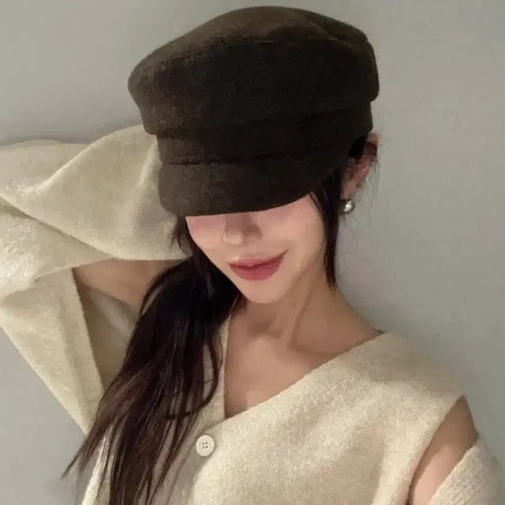 [BUNJANG] Wool Blend Short Brim Sailor Hat / 새상품) 울 모직 숏 챙 마도로스 헌팅캡