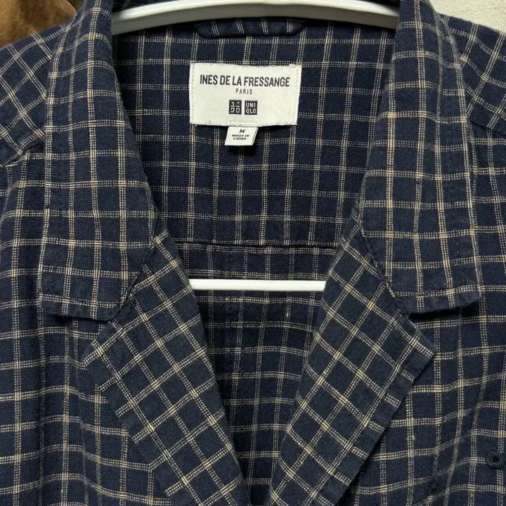 [BUNJANG] Uniqlo INES DE LA FRESSANGE Collaboration Checkered Jacket M / 유니클로 INES DE LA FRESSANGE 콜라보 체크 자켓 M
