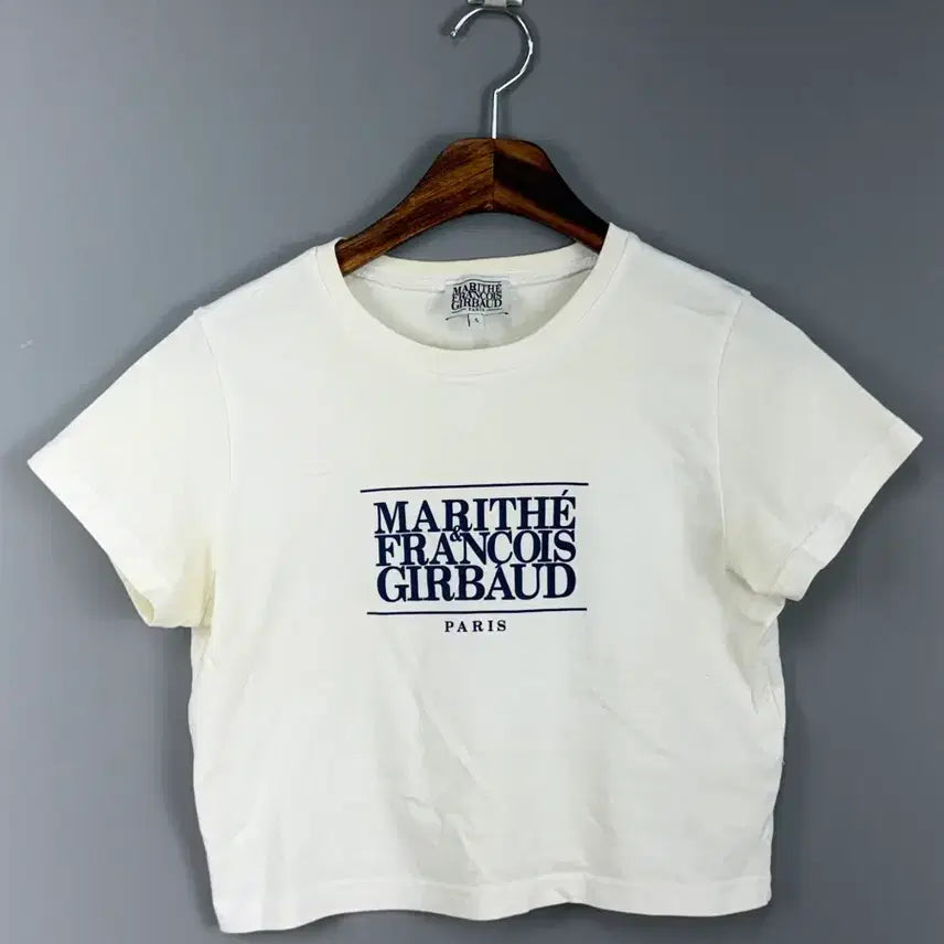 [BUNJANG] Marithe Francois Girbaud Classic Logo Cropped Short Sleeve T-Shirt / 마리떼 프랑소와 저버 클래식 로고 크롭 반팔티셔츠 E54