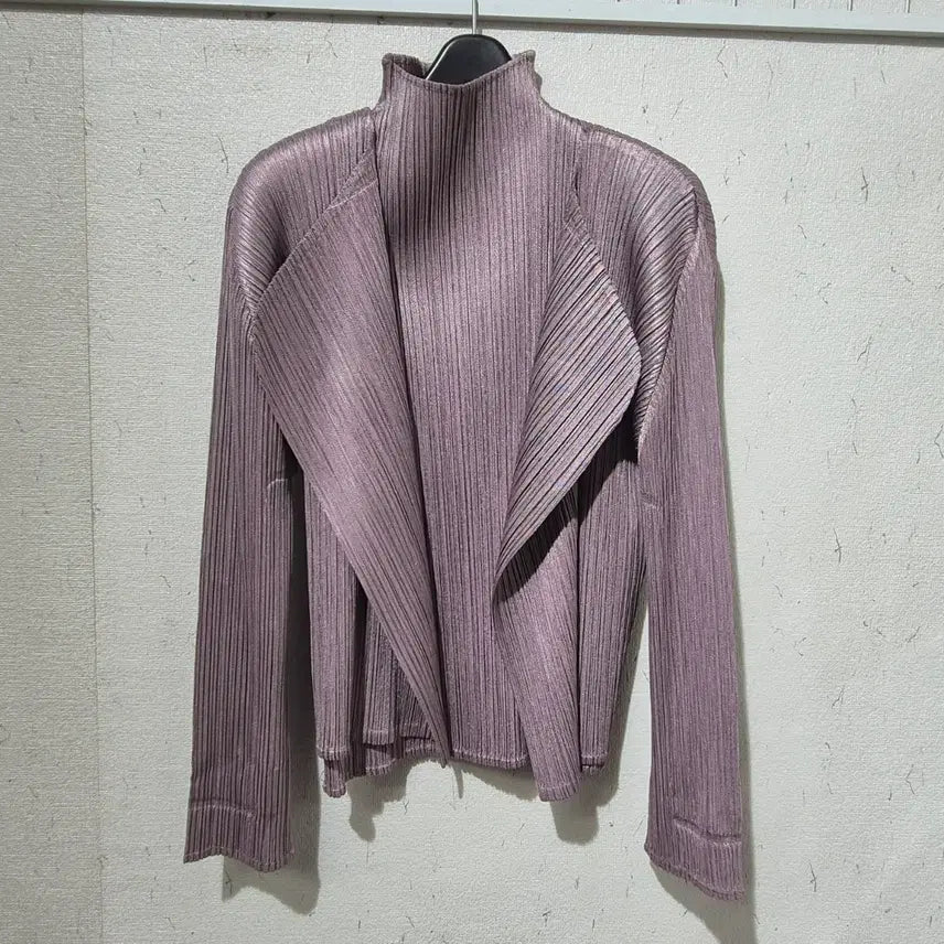 [SOLD OUT] 플리츠플리즈 퍼플 플리츠 가디건 +티