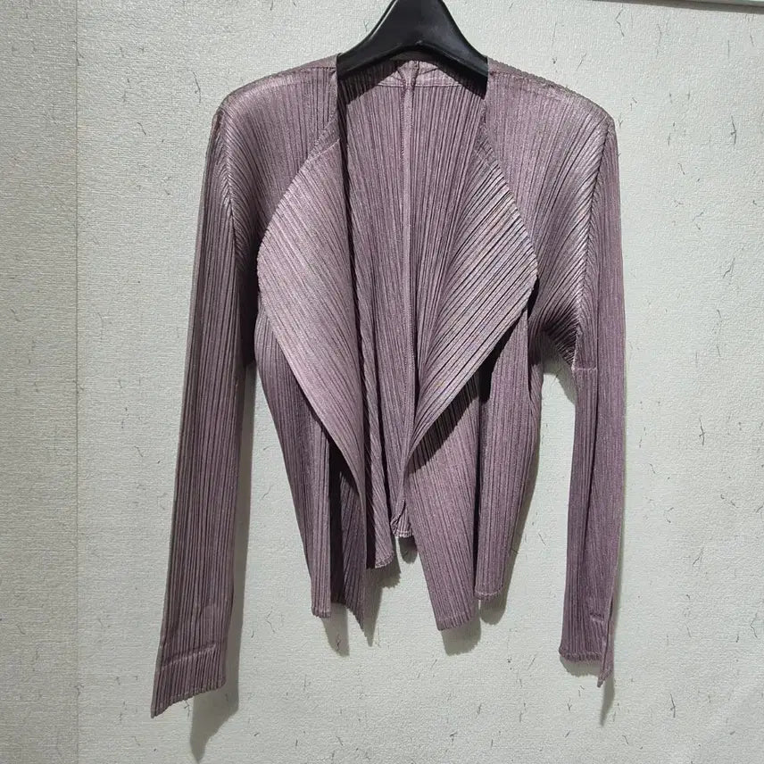 [SOLD OUT] 플리츠플리즈 퍼플 플리츠 가디건 +티