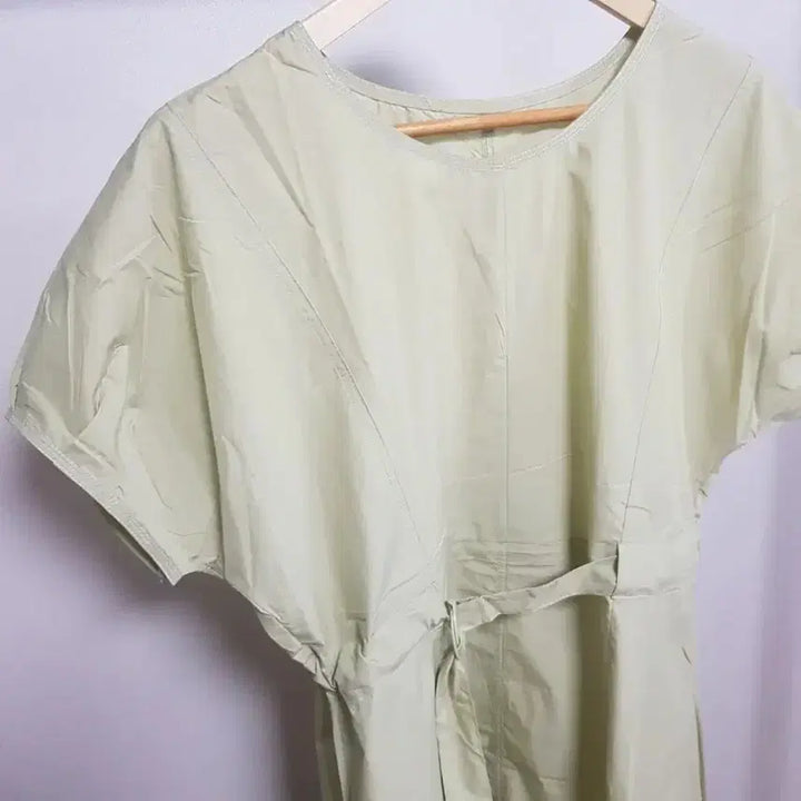 [BUNJANG] Green Belted Long Dress (New) / 연그린 벨트 원피스 새상품