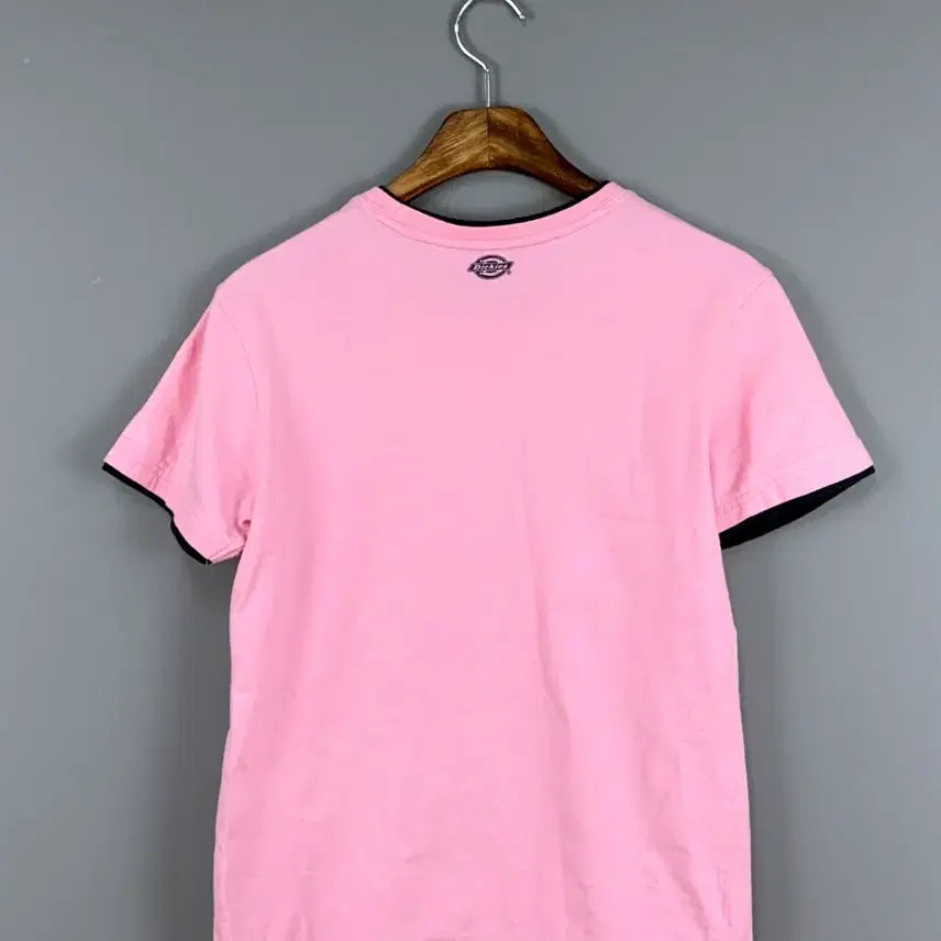 [BUNJANG] Dickies Pink Ringer Short Sleeve T-Shirt / 디키즈 핑크 링거 반팔 티셔츠 E55
