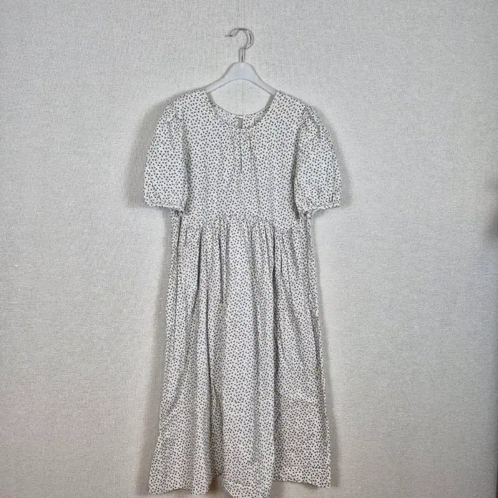 [BUNJANG] Blue Floral Puff Sleeve Dress / 