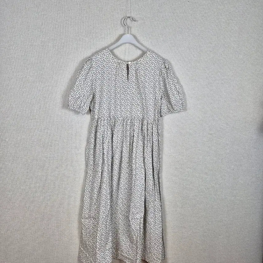 [BUNJANG] Blue Floral Puff Sleeve Dress / 