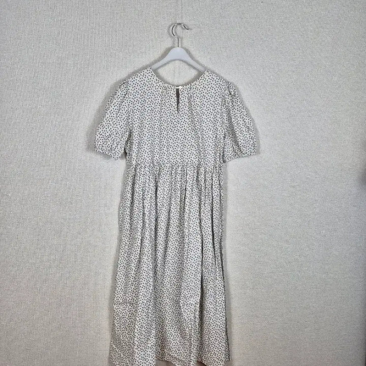 [BUNJANG] Blue Floral Puff Sleeve Dress / 