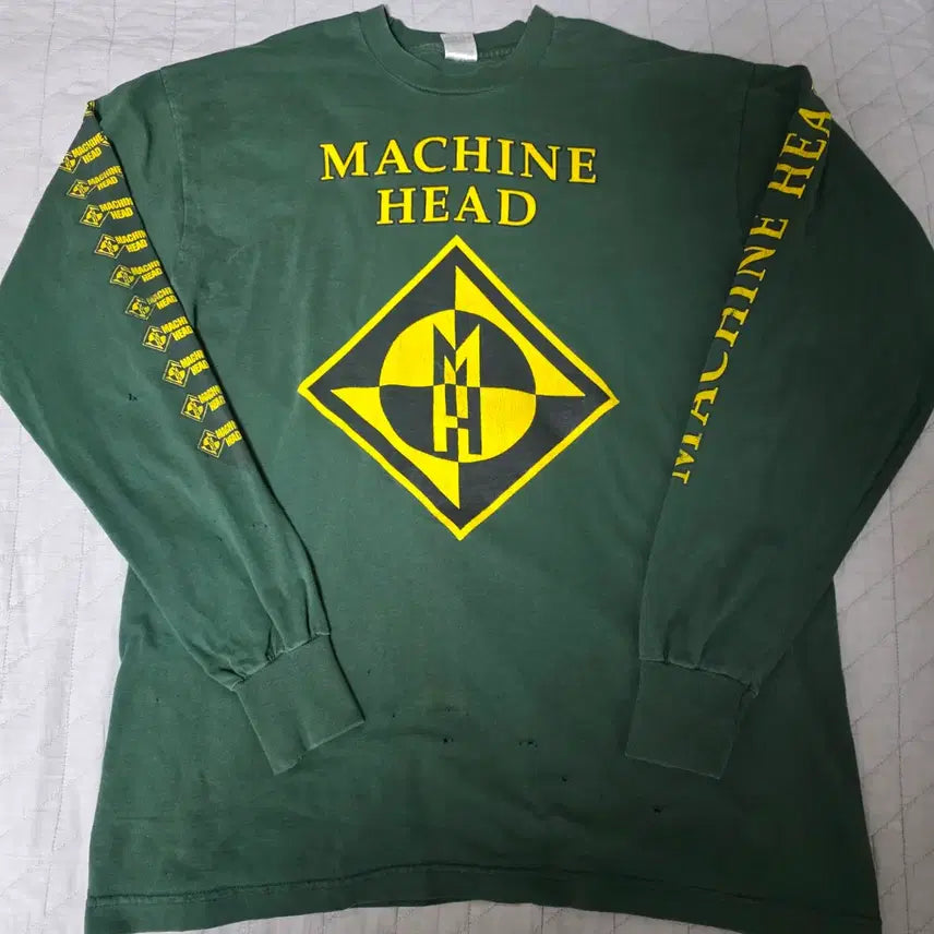 [BUNJANG] 90s Machine Head Green Long Sleeve Band T-Shirt XL / [XL] 90s 머신헤드 빈티지 밴드티 그린 롱슬리브