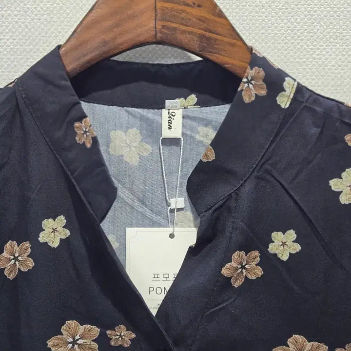 [BUNJANG] Flower Pattern Short Sleeve Long Dress / 플라워 패턴 반팔 롱 원피스