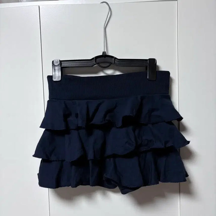 [BUNJANG] New New Frill Kang Kang Navy Skirt / 브멜깔 뉴뉴 프릴 캉캉 네이비 스커트