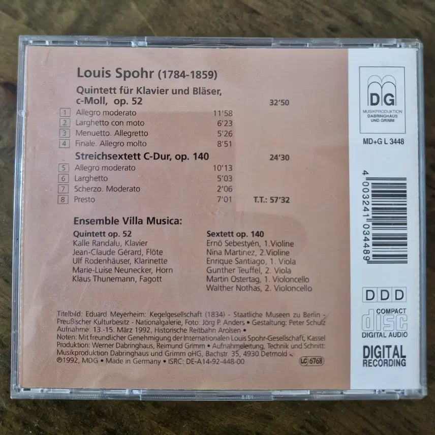 [BUNJANG] Louis Spohr Quintet &amp; Sextet CD / CD 루이 슈포어 퀸텟 &amp; 섹텟