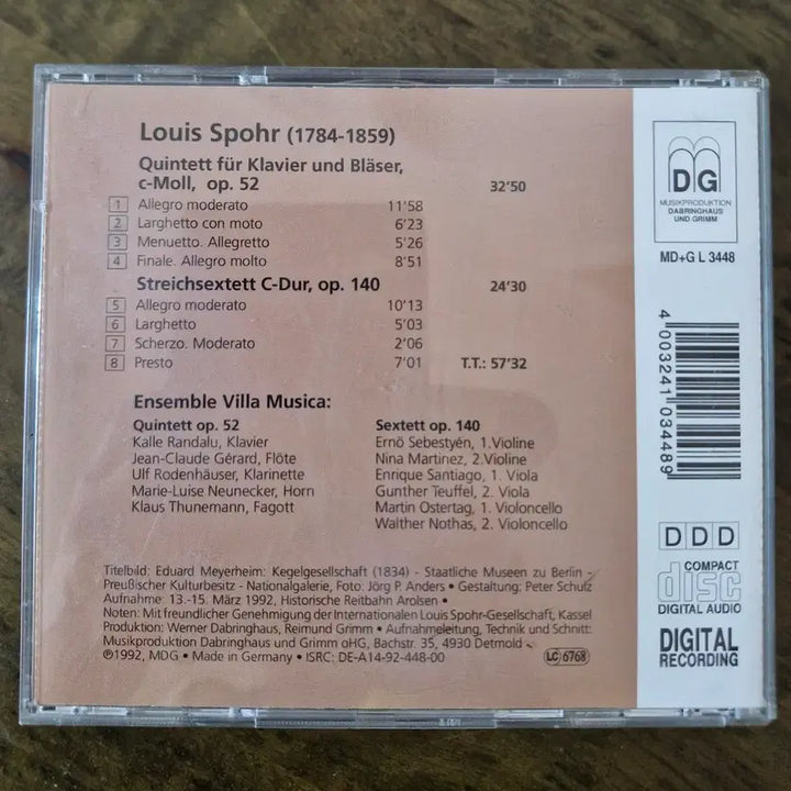 [BUNJANG] Louis Spohr Quintet &amp; Sextet CD / CD 루이 슈포어 퀸텟 &amp; 섹텟