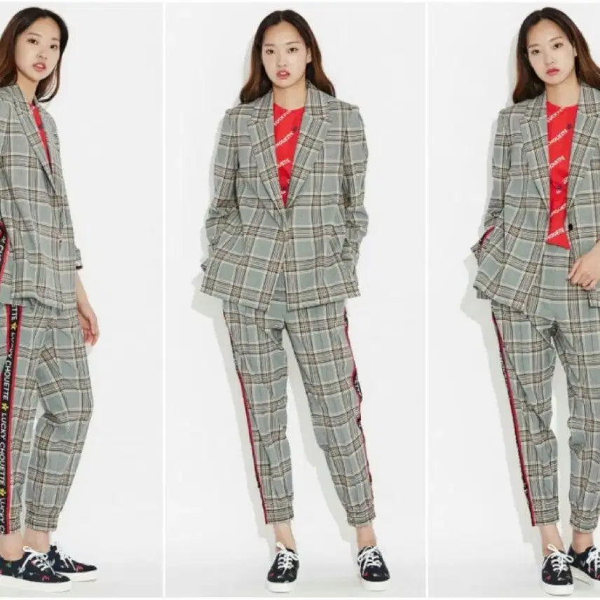 [BUNJANG] Lucky Chouette Tailored Single Check Jacket / 럭키슈에트 테일러드 싱글 체크 자켓