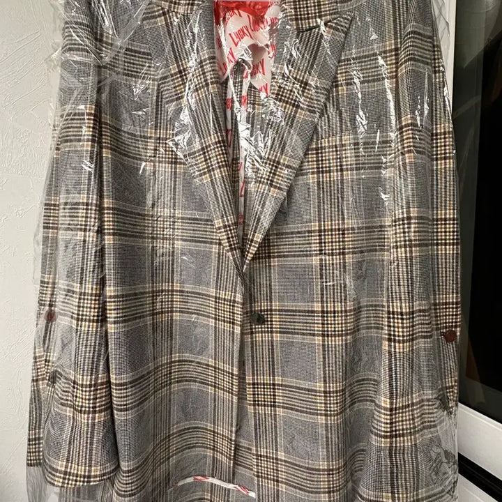 [BUNJANG] Lucky Chouette Tailored Single Check Jacket / 럭키슈에트 테일러드 싱글 체크 자켓