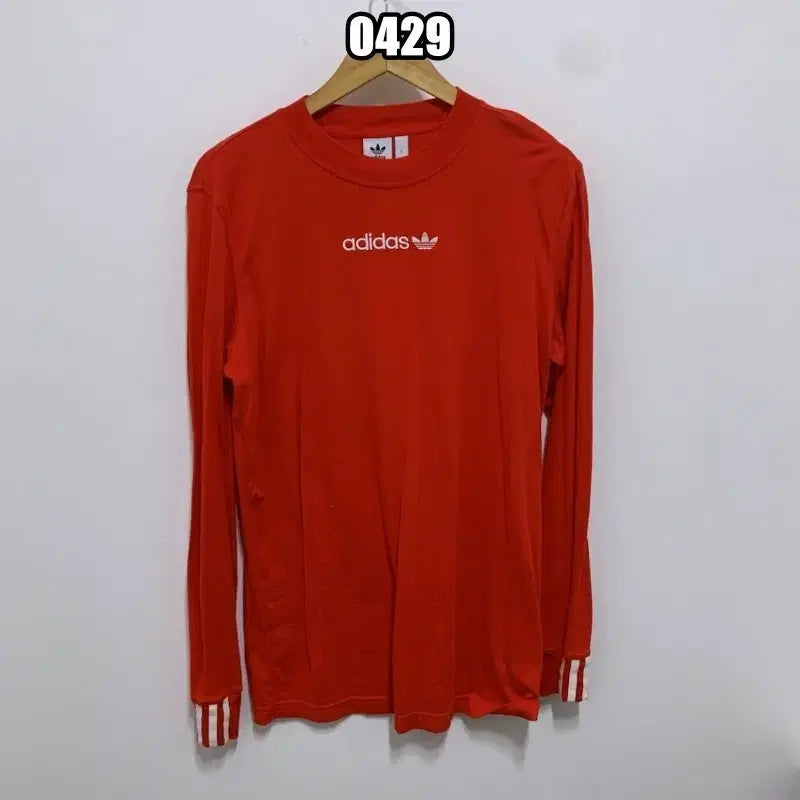 [BUNJANG] Adidas Firebird Long Sleeve T-Shirt Red / L 아디다스 파이어버드 긴팔티 레드