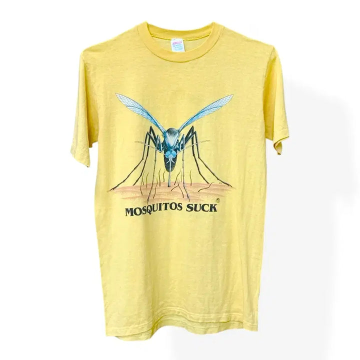 [BUNJANG] 80s Jerzees by Russell Mosquitos Suck Graphic T-Shirt / 80s 저지스 바이 러셀 빈티지 티셔츠