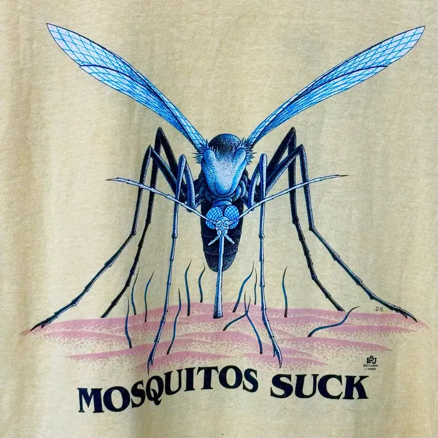 [BUNJANG] 80s Jerzees by Russell Mosquitos Suck Graphic T-Shirt / 80s 저지스 바이 러셀 빈티지 티셔츠